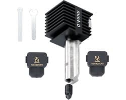 3D Printer Hotend Set - Printkop Verwarmer - 3D Printen Verbeteren - Hoge Temperatuur Bestendig - 0.4 mm - Zilver