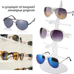 Transparante Sieradenstandaard voor Zonnebrillen, 5 Pairs Houder voor Plastic Monturen, Praktische en Duurzame Organiser voor Brillen en Sieraden — thumbnail 2