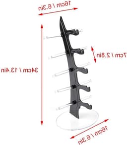 Transparante Sieradenstandaard voor Zonnebrillen, 5 Pairs Houder voor Plastic Monturen, Praktische en Duurzame Organiser voor Brillen en Sieraden — thumbnail 5