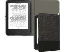 E-reader hoes - Beschermhoes Canvas - Veilig opbergen - Magnetische sluiting - 171 x 123 cm - Antraciet zwart
