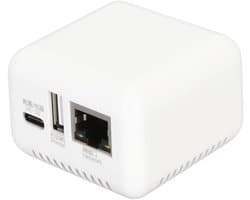 aladdien - Draadloze Printserver - USB 2.0 Printerserveradapter - Gemakkelijk delen van printers - Compact formaat - Ondersteunt meerdere gebruikers..