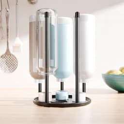 Premium Keramische Flessenhouder voor 5 SodaStream Crystal - Ideaal voor Drainer en Organisatie van Flessen — thumbnail 5
