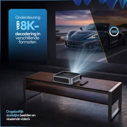 Chesto Beamer Full HD PRO Android (8K-Ondersteuning) - 12.000 lumen - Dolby Audio - Autofocus - Inclusief draagtas - Streamen vanaf je telefoon met wifi — thumbnail 5