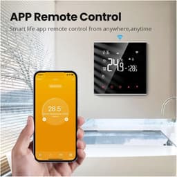 Slimme Thermostaat - Temperatuur Controller - Energie Besparen - App Bediening - 86x86mm - Wit — thumbnail 3