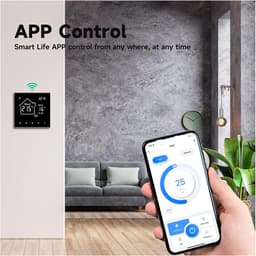 Slimme Thermostaat - WiFi Thermostaat - Verwarming Regelen - App Bediening - 60mm Installatie Afstand - Wit — thumbnail 5