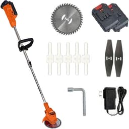 Draadloze Grasmaaier - Kantenmaaier Bosmaaier - Tuinonderhoud - Verstelbare Hoogte - 35 cm - Zwart — thumbnail 1
