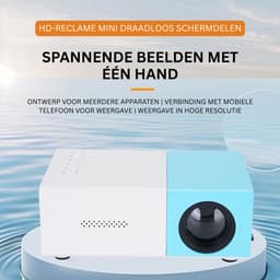VLSelect® Beamer mini - Projectie scherm - Thuisbioscoop - Full HD — thumbnail 2