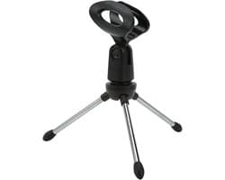 Verstelbare Microfoonstandaard voor Bureau, Tripod Microfoonhouder met Afneembare Clip en 5/8-Inch Draad, Ideaal voor Conferenties en Live-uitzendingen