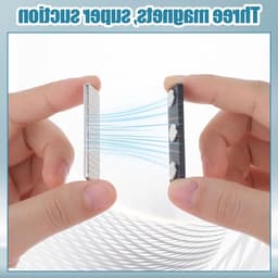 10 Stuks Magnetische Naamplaat Houder Persoonlijk Zelfklevend Metaal met 3-Punt Magneten voor Identiteitskaarten en Bedrijfspresentatie — thumbnail 2