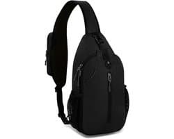 Multifunctionele Sling Backpack voor Hiken, Reizen en Klimmen, Compacte Schoudertas met Opening voor Koptelefoon, Ideaal voor Mannen