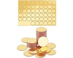 100 Stuks Gouden Ronde Spiegels voor Creatieve Projecten, 0.7 Inch Zelfklevende Acryl Spiegels, Kleine Spiegels voor Wanddecoratie en DIY Kunstwerken