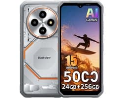 Blackview FORT 2 Robuuste smartphone - Gemini AI - 24 GB RAM - 256 GB ROM - 6,56 inch - Android 15 - IP68/IP69K Outdoor telefoon - GPS NFC - Wit
