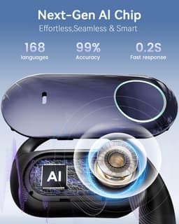 AI Translator Earbuds, 168 Talen Slimme Oordopjes Vertaler, Open Ear Koptelefoon Bluetooth 5.4, 3-in-1 Draadloze Oortjes Vertaal met APP, Geschikt voor Reizen, Zakelijk, Studeren — thumbnail 5