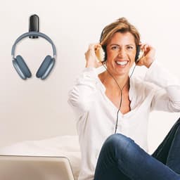 Opvouwbare Hoofdtelefoonhouder, Universele Headset Stand, Desk Hook met Sterke Tape en Siliconen Pad, Geschikt voor Alle Hoofdtelefoonformaten en Ideaal voor Thuis en Kantoor — thumbnail 4
