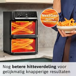Bosch MAFD661B0 XXL Airfryer - Serie 6 - 12L - 2x6L - Dubbele mand - Tot 8 personen - Zwart — thumbnail 3
