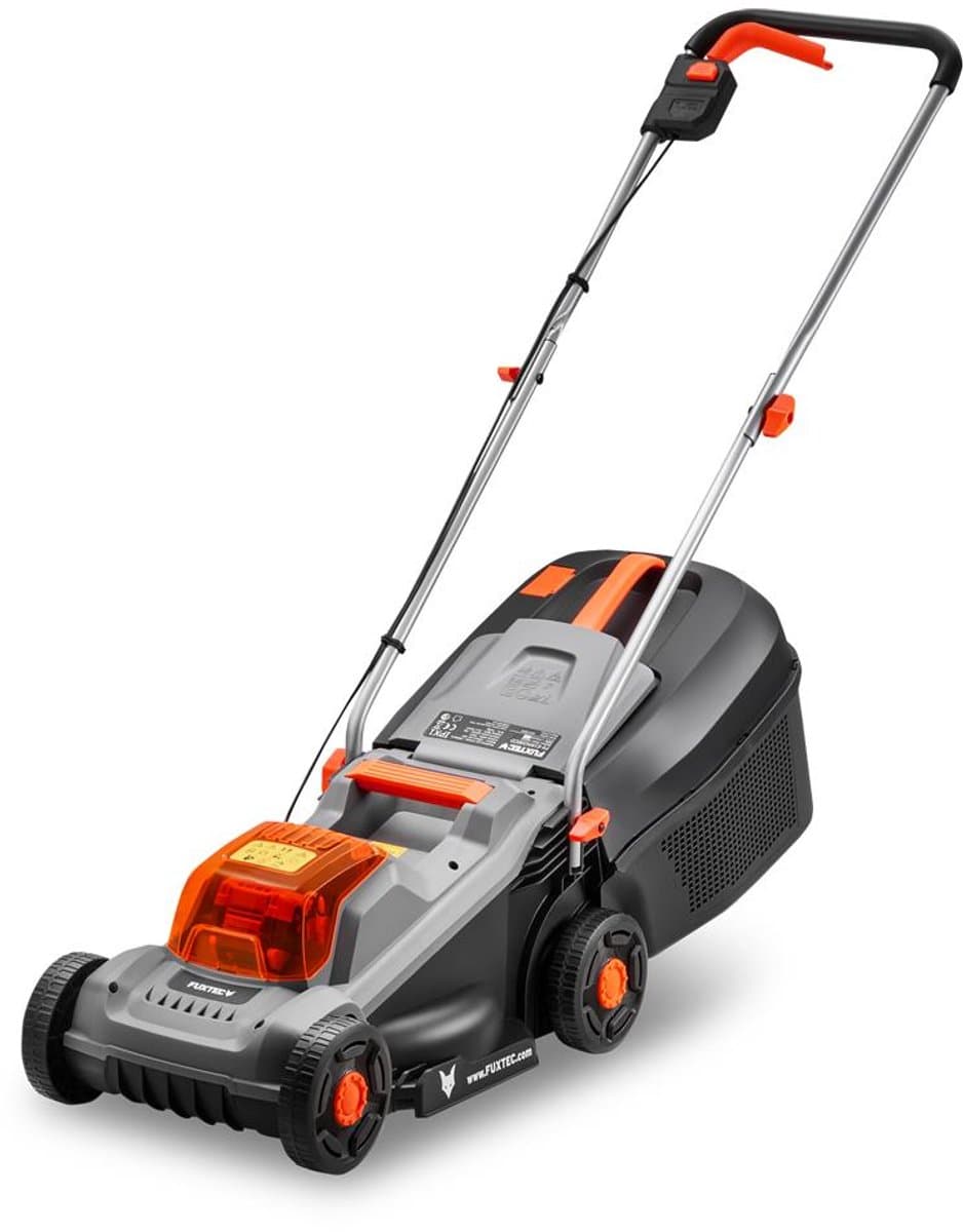 FUXTEC 20V grasmaaier accu, maaier voor kleine tot middelgrote tuinen, grasopvangbak van 30 liter, maaibreedte 30 cm, geluidsarm/licht FX-E1RM20ECO — afbeelding 1