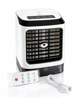Aircooler Mini Airco – Mobiele Airco Zonder Slang – Luchtkoeler & Luchtbevochtiger 4-in-1 – Ventilator met Water, LED & Afstandsbediening – 480ml — thumbnail 1