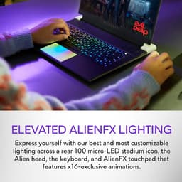 Alienware X16 R2 Gaming Laptop - 16 inch QHD+ 240Hz 3ms scherm, Intel Core Ultra 9-185H, 32GB LPDDR5X RAM, 1TB SSD, NVIDIA GeForce RTX 4080 12 GB GDDR6, Windows 11 Home, Onsite Service - Lunar Silver — thumbnail 7