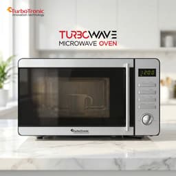 Turbotronic MW20 Vrijstaande Magnetron - 20 Liter - Zilver — thumbnail 2