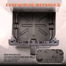 Heteluchtfriteuse XL – Airfryer met Timer & Temperatuurregeling – Gezond Frituren Zonder Olie – Compact Design — thumbnail 9