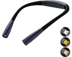 HEZIVO® Neklampje voor Haakwerk - Leeslampje voor Boek - Nekleeslamp Oplaadbaar - Neklamp - 3 Kleurtemperaturen