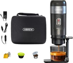 Flolife - Draagbare Espresso Koffiezetapparaat 12V – Voor Auto & Thuis – Geschikt voor Nespresso, Dolce Gusto & Koffiepoeder — thumbnail 1