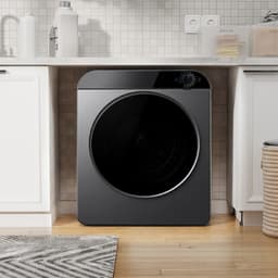 Re-purelife® wasdroger compact met 4 programma’s - kledingdroger met roestvrijstalen trommel - droger met PTC-keramische verwarming, wandmontage of stapelbaar - zilvergrijs 49,5 × 42 × 59,5 cm — thumbnail 6