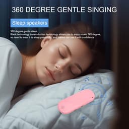 Bluetooth-kussenspeaker, draadloze bone conduction-speaker, mini draagbare onderkussenspeaker met volumeregeling en timerfunctie, slaapondersteunend apparaat met witte ruis (roze) — thumbnail 4