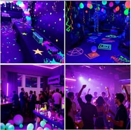 2 Stuks UV Lampen 10W met 50 LEDs - Oplaadbare Blacklight Lamp Bar 395nm met Schakelaar en Stekker — thumbnail 4