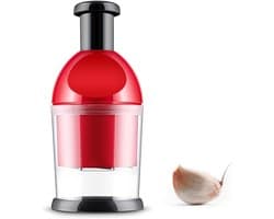 Mini Keukenmachine - Groente Hakker - Snel Ingrediënten Snijden - Roestvrij Staal - Handmatig - Zilver