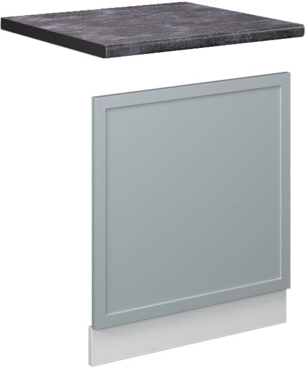 Frontpaneel voor Vaatwasser 60 cm Licht Blauw-Grijs - Zonder Werkblad — afbeelding 1