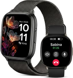 Avalue Smartwatch Dames & Heren - 1,8" AMOLED - Bluetooth Bellen - Hartslag & Bloedzuurstof - Slaaptracker - - Meerdere Sportmodi - Geschikt voor Android en iOS - Zwart — thumbnail 1