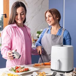 Airfryer zonder Olie - Hete Lucht Friteuse - Gezond Koken - 360 Graden Luchtcirculatie - 2 Liter - Wit — thumbnail 4
