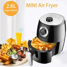 Heteluchtfriteuse - Airfryer Oven - Vetarm Koken - Snelle Luchtcirculatie - 29 x 25 Cm - Zwart — thumbnail 2