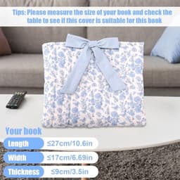Gevoerde Bijbelhoes met strik, 32x27cm Polyester Blauw Bloemenpatroon Bijbelboekhoes Draagtas Beschermhoes voor Vrouwen en Meisjes Christelijke Cadeaus — thumbnail 5