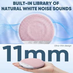 Ultradunne Bluetooth-kussenspeaker – een mini-draagbare speaker die onder je kussen past – een draadloos slaapapparaat met witte ruis en een timerfunctie – voorzien van geluidsgeleiding naar de benen – geschikt voor zijslapers – roze — thumbnail 2