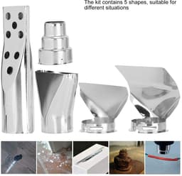 aladdien - Heat Gun Nozzle - Vervangende accessoires - Roestvrij staal - Heat gun nozzles - Ideaal voor soldeerstation - Geschikt voor heat gun — thumbnail 4