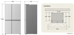 LG GSXE91EVAD - Amerikaanse koelkast - Zwart (blacksteel) - Waterreservoir - 628L — thumbnail 3