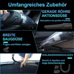 Handstofzuiger, 120W accu, draadloze handstofzuiger, 3200 kPa, 2200 mAh accu — thumbnail 4