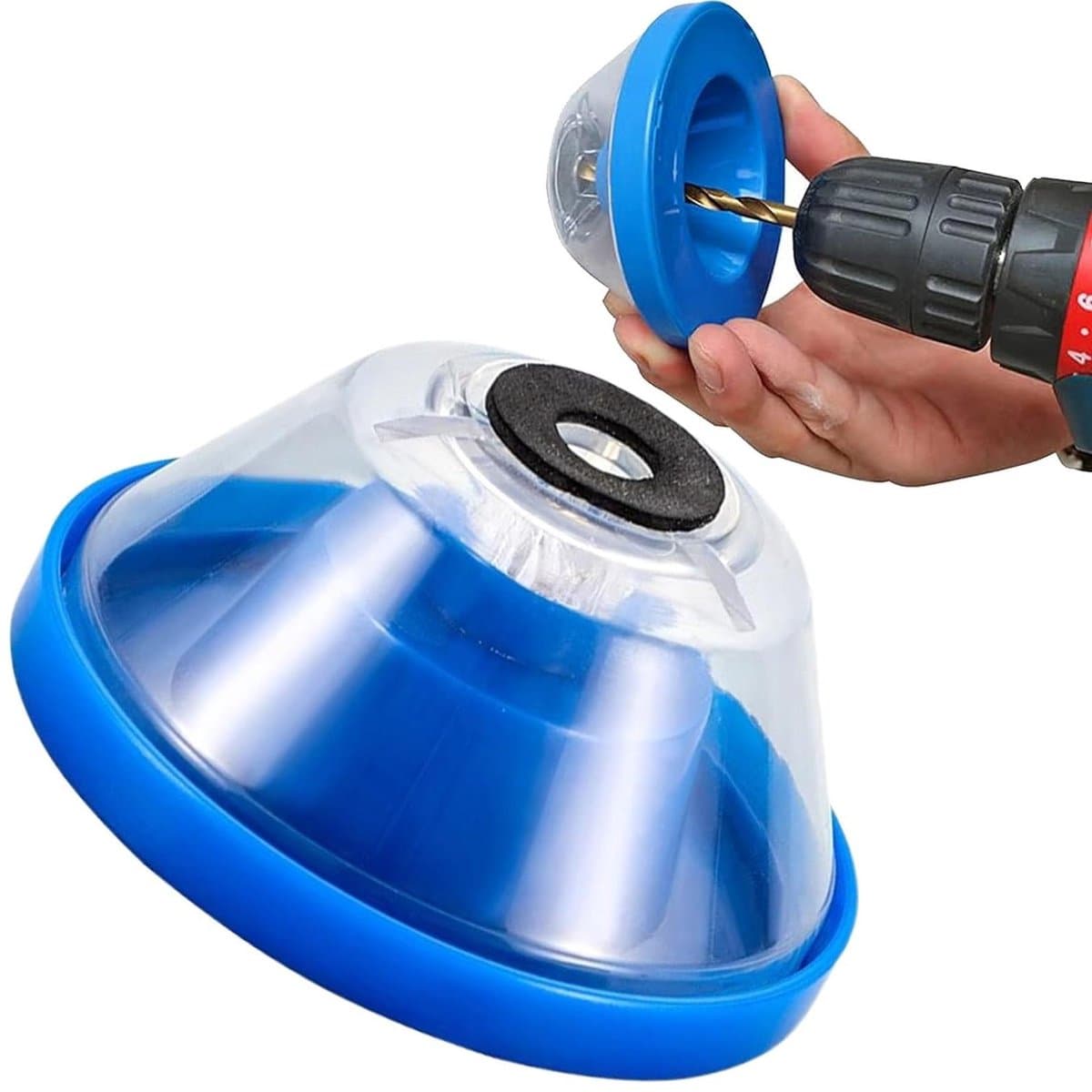 Boor stofverzamelaar - Stofvanger voor boor - Schoon boren - Magazijn ontwerp - 16 cm model - Blauw — afbeelding 1