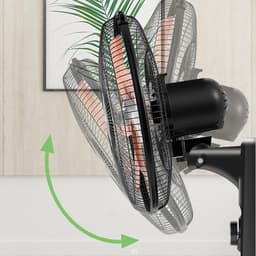 Wandventilator - Luchtkoeler - Ruimte Koelen - Ultrastille Werking - 16 Inch - Wit — thumbnail 4