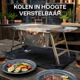 De Weele camping BBQ houtskool - kleine opvouwbare en draagbare mini barbecue - tafel BBQ / tafelbarbecue - tafelmodel — thumbnail 4