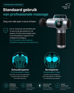 Jurrys Massagegun - Massageapparaat - Massagetoestel - Spiergun - Professioneel - Herstel bevorderend - Lichtgewicht - LCD - Zilver — thumbnail 4