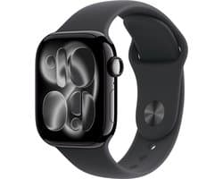 Apple Watch 11 - Wifi + 5G - 42mm - Jet Black Aluminium Case with Black Sport Band - M/L