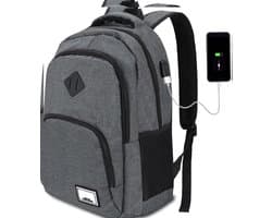 Laptop Rugzak 15,6 Inch met USB – Waterafstotend Reistas 35L – Rugzak met Laptopvak voor Werk, School & Reizen – Unisex