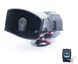 Megafoon 12V 100W met Sirene – 110 dB Autosirene & PA Systeem – Voor Auto, Boot & Noodgebruik – Zwart — thumbnail 1