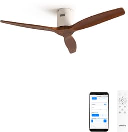 CREATE - Plafondventilator silent 100% hout 40W (Ø132cm) - Geen licht - WIFI + Afstandsbediening - 6 snelheden - Programmeerbaar - WIND CALM NATURAL WOOD — thumbnail 1