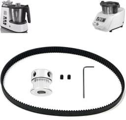 Keukenmachine Riem - Transmissieriem Tandwiel - Vervangen Versleten Onderdeel - Slijtvast Hittebestendig - 500 g - Zwart — thumbnail 2