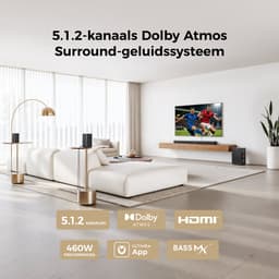 ULTIMEA 5.1.2 Soundbar met Dolby Atmos, 6,5" Subwoofer, App-bediening, Soundbar voor tv, Skywave F40 Boom — thumbnail 2