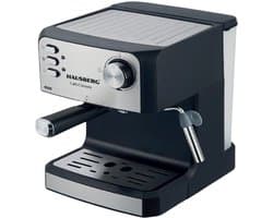 Hausberg HB-3723IN Espressomachine 20 Bar - 1000W - 1,6L Waterreservoir - Melkopschuimer - Koffiemachine voor Gemalen Koffie - Cappuccino & Latte Macchiato - RVS